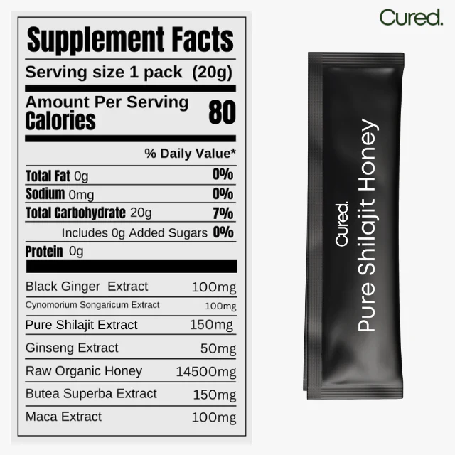 CURED® Shilajit Honey Sticks - Image 5